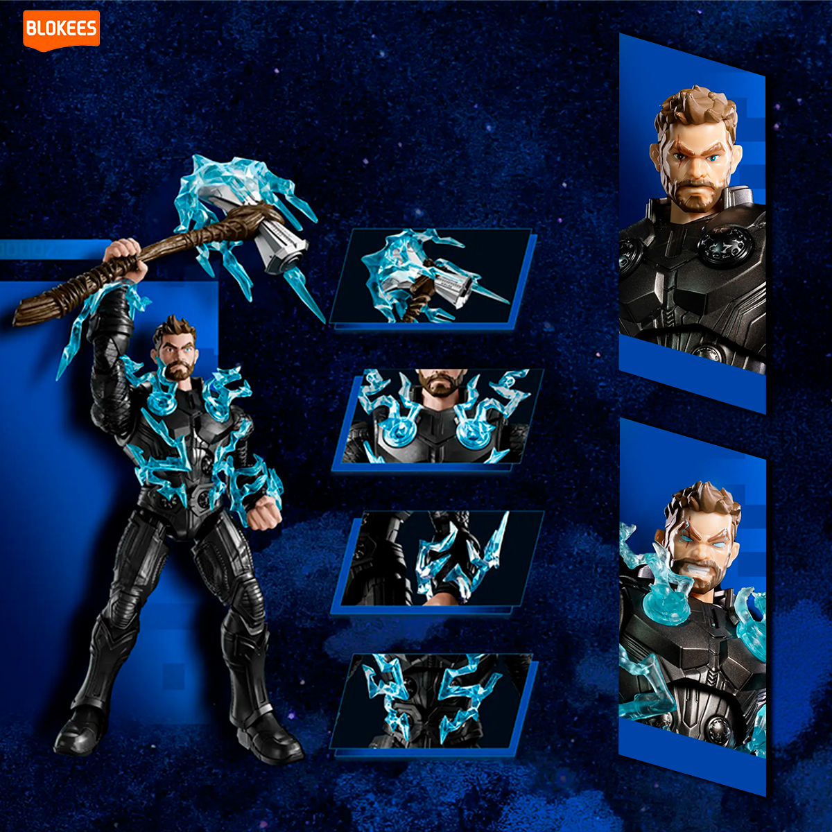 Boneco Blokees Marvel Thor Infinity Saga Champion - Polibrinq